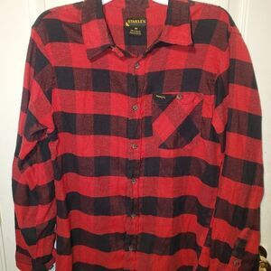 Flannel button down shirt.
